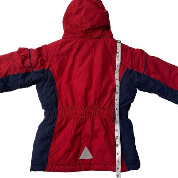 Boys L.L. Bean Size 4T Puffer Hoodie Jacket Red and Blue Thinsulate Insulation - Picture 11 of 13